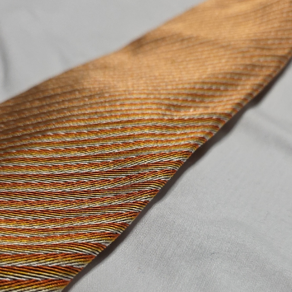 Banana Republic Gold and Brown Striped Tie